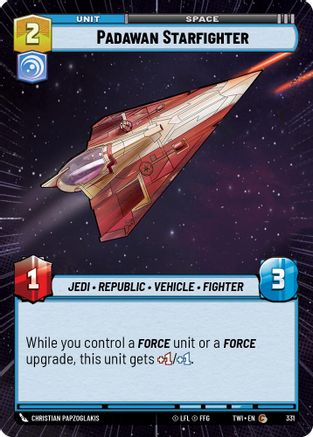 Padawan Starfighter (Hyperspace) (331) - Twilight of the Republic Foil - Premium Star Wars: Unlimited Single from Twilight of the Republic - Just $0.08! Shop now at Game Crave Tournament Store