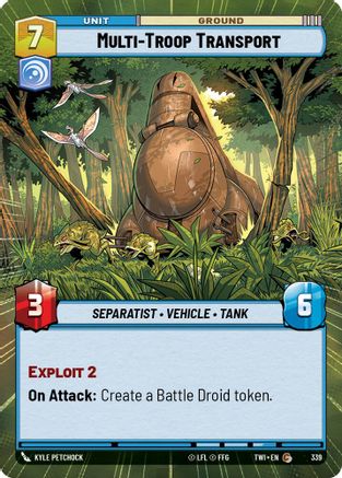 Multi-Troop Transport (Hyperspace) (339) - Twilight of the Republic - Premium Star Wars: Unlimited Single from Twilight of the Republic - Just $0.08! Shop now at Game Crave Tournament Store