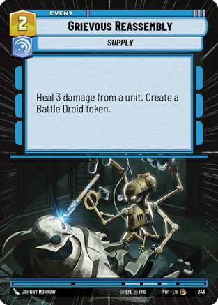 Grievous Reassembly (Hyperspace) (346) - Twilight of the Republic - Premium Star Wars: Unlimited Single from Twilight of the Republic - Just $0.08! Shop now at Game Crave Tournament Store