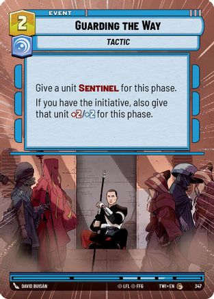 Guarding the Way (Hyperspace) (347) - Twilight of the Republic - Premium Star Wars: Unlimited Single from Twilight of the Republic - Just $0.08! Shop now at Game Crave Tournament Store