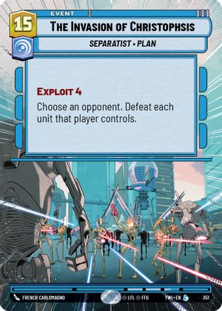 The Invasion of Christophsis (Hyperspace) (351) - Twilight of the Republic - Premium Star Wars: Unlimited Single from Twilight of the Republic - Just $0.61! Shop now at Game Crave Tournament Store
