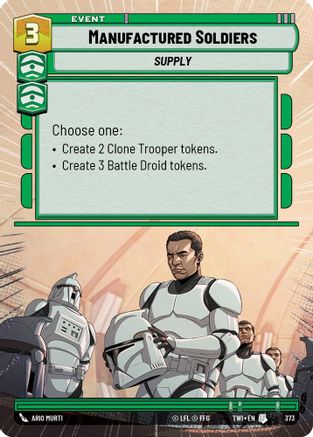 Manufactured Soldiers (Hyperspace) (373) - Twilight of the Republic Foil - Premium Star Wars: Unlimited Single from Twilight of the Republic - Just $0.22! Shop now at Game Crave Tournament Store