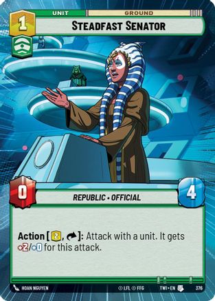 Steadfast Senator (Hyperspace) (376) - Twilight of the Republic - Premium Star Wars: Unlimited Single from Twilight of the Republic - Just $0.08! Shop now at Game Crave Tournament Store