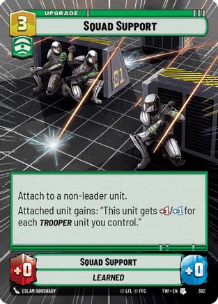Squad Support (Hyperspace) (392) - Twilight of the Republic Foil - Premium Star Wars: Unlimited Single from Twilight of the Republic - Just $0.16! Shop now at Game Crave Tournament Store