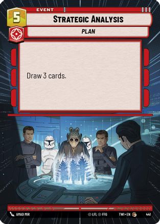 Strategic Analysis (Hyperspace) (441) - Twilight of the Republic Foil - Premium Star Wars: Unlimited Single from Twilight of the Republic - Just $0.10! Shop now at Game Crave Tournament Store
