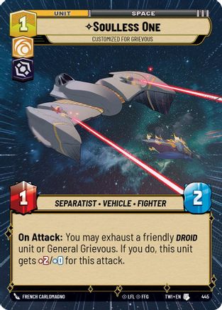 Soulless One - Customized for Grievous (Hyperspace) (445) - Twilight of the Republic - Premium Star Wars: Unlimited Single from Twilight of the Republic - Just $0.08! Shop now at Game Crave Tournament Store