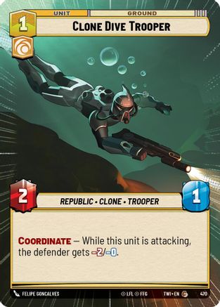 Clone Dive Trooper (Hyperspace) (470) - Twilight of the Republic Foil - Premium Star Wars: Unlimited Single from Twilight of the Republic - Just $0.08! Shop now at Game Crave Tournament Store