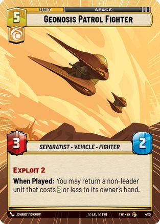 Geonosis Patrol Fighter (Hyperspace) (480) - Twilight of the Republic - Premium Star Wars: Unlimited Single from Twilight of the Republic - Just $0.10! Shop now at Game Crave Tournament Store