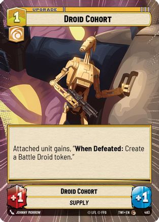 Droid Cohort (Hyperspace) (483) - Twilight of the Republic - Premium Star Wars: Unlimited Single from Twilight of the Republic - Just $0.08! Shop now at Game Crave Tournament Store