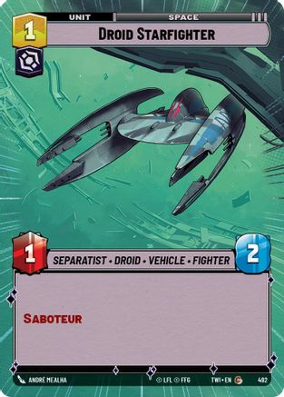 Droid Starfighter (Hyperspace) (492) - Twilight of the Republic - Premium Star Wars: Unlimited Single from Twilight of the Republic - Just $0.08! Shop now at Game Crave Tournament Store