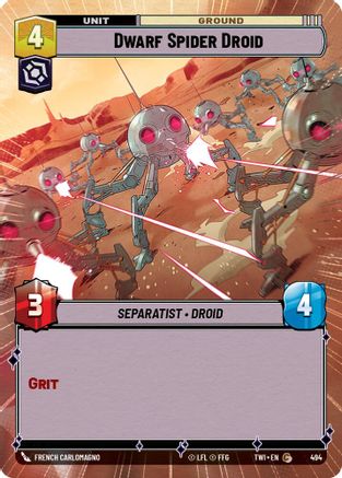 Dwarf Spider Droid (Hyperspace) (494) - Twilight of the Republic Foil - Premium Star Wars: Unlimited Single from Twilight of the Republic - Just $0.08! Shop now at Game Crave Tournament Store