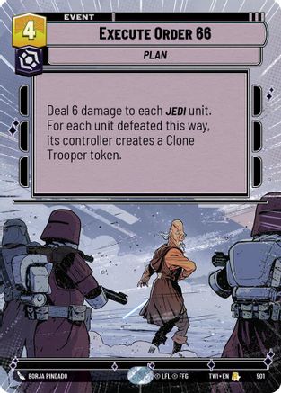 Execute Order 66 (Hyperspace) (501) - Twilight of the Republic Foil - Premium Star Wars: Unlimited Single from Twilight of the Republic - Just $1.01! Shop now at Game Crave Tournament Store