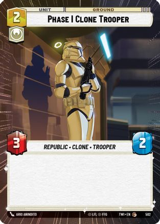 Phase I Clone Trooper (Hyperspace) (502) - Twilight of the Republic Foil - Premium Star Wars: Unlimited Single from Twilight of the Republic - Just $0.26! Shop now at Game Crave Tournament Store