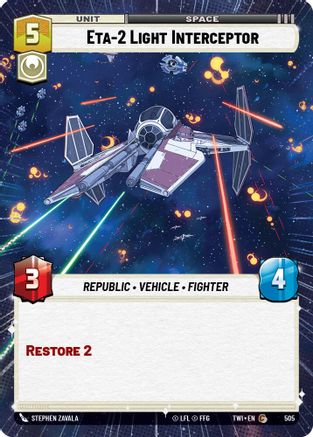 Eta-2 Light Interceptor (Hyperspace) (505) - Twilight of the Republic Foil - Premium Star Wars: Unlimited Single from Twilight of the Republic - Just $0.08! Shop now at Game Crave Tournament Store