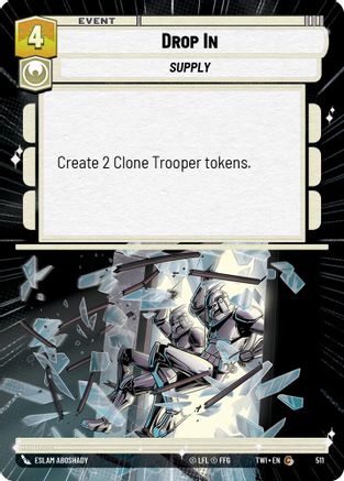 Drop In (Hyperspace) (511) - Twilight of the Republic - Premium Star Wars: Unlimited Single from Twilight of the Republic - Just $0.08! Shop now at Game Crave Tournament Store