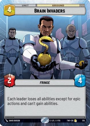 Brain Invaders (Hyperspace) (515) - Twilight of the Republic Foil - Premium Star Wars: Unlimited Single from Twilight of the Republic - Just $1.11! Shop now at Game Crave Tournament Store