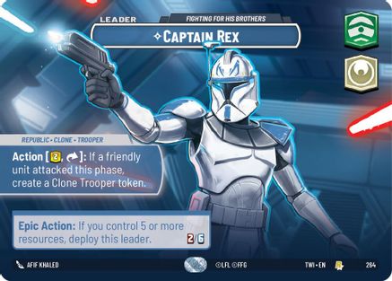 Captain Rex - Fighting For His Brothers (Showcase) (264) - Twilight of the Republic Foil - Premium Star Wars: Unlimited Single from Twilight of the Republic - Just $48.18! Shop now at Game Crave Tournament Store