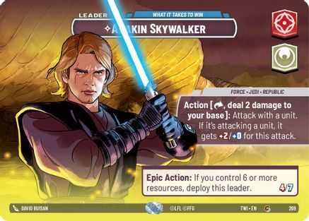 Anakin Skywalker - What it Takes to Win (Showcase) (269) - Twilight of the Republic Foil - Premium Star Wars: Unlimited Single from Twilight of the Republic - Just $69.73! Shop now at Game Crave Tournament Store