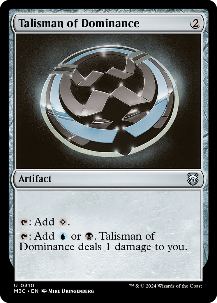 Talisman of Dominance (M3C-310) - Modern Horizons 3 Commander Foil - Premium MTG Single from Wizards of the Coast - Just $1! Shop now at Game Crave Tournament Store