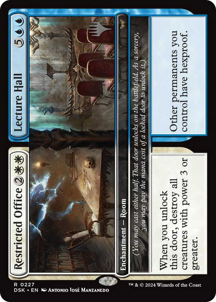Restricted Office // Lecture Hall (PDSK-227P) - Duskmourn: House of Horror Promos - Premium MTG Single from Wizards of the Coast - Just $0.36! Shop now at Game Crave Tournament Store