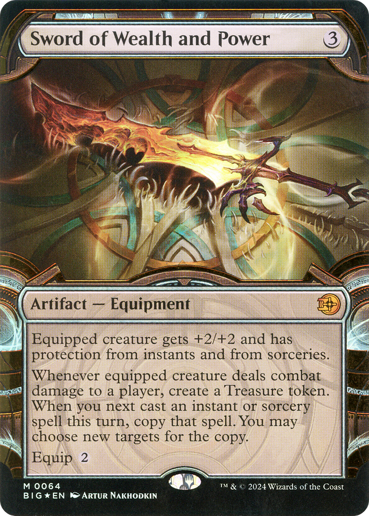 Sword of Wealth and Power (BIG-064) - The Big Score: (Showcase) (Borderless) Foil - Premium MTG Single from Wizards of the Coast - Just $126.59! Shop now at Game Crave Tournament Store
