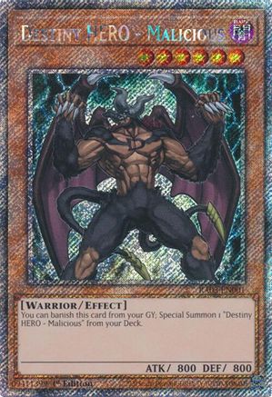 Destiny HERO - Malicious (Platinum Secret Rare) (RA03-EN001) - Quarter Century Bonanza 1st Edition - Premium Yugioh Single from Konami - Just $2.35! Shop now at Game Crave Tournament Store