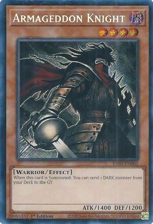 Armageddon Knight (Secret Rare) (RA03-EN002) - Quarter Century Bonanza 1st Edition - Premium Yugioh Single from Konami - Just $0.28! Shop now at Game Crave Tournament Store