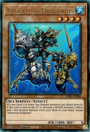Atlantean Dragoons (PUR) (RA03-EN006) - Quarter Century Bonanza 1st Edition - Premium Yugioh Single from Konami - Just $0.40! Shop now at Game Crave Tournament Store