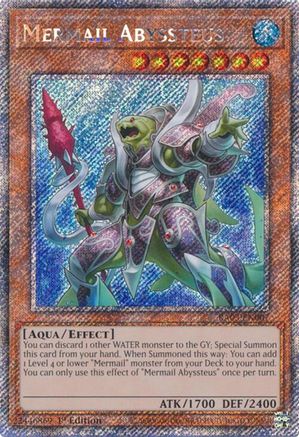 Mermail Abyssteus (Platinum Secret Rare) (RA03-EN007) - Quarter Century Bonanza 1st Edition - Premium Yugioh Single from Konami - Just $0.78! Shop now at Game Crave Tournament Store