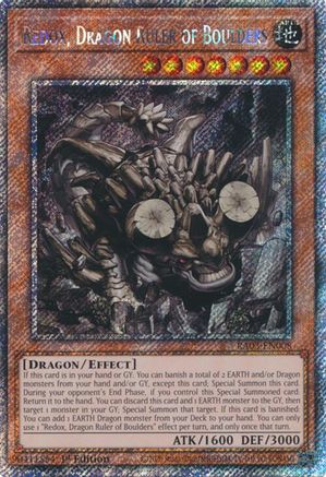 Redox, Dragon Ruler of Boulders (Platinum Secret Rare) (RA03-EN008) - Quarter Century Bonanza 1st Edition - Premium Yugioh Single from Konami - Just $3.25! Shop now at Game Crave Tournament Store