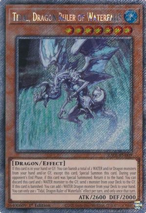 Tidal, Dragon Ruler of Waterfalls (Platinum Secret Rare) (RA03-EN009) - Quarter Century Bonanza 1st Edition - Premium Yugioh Single from Konami - Just $3.37! Shop now at Game Crave Tournament Store
