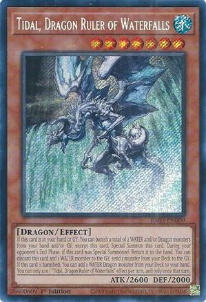 Tidal, Dragon Ruler of Waterfalls (Secret Rare) (RA03-EN009) - Quarter Century Bonanza 1st Edition - Premium Yugioh Single from Konami - Just $0.66! Shop now at Game Crave Tournament Store