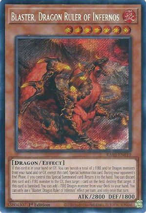 Blaster, Dragon Ruler of Infernos (Secret Rare) (RA03-EN010) - Quarter Century Bonanza 1st Edition - Premium Yugioh Single from Konami - Just $0.41! Shop now at Game Crave Tournament Store