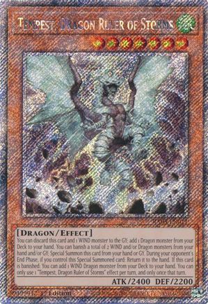 Tempest, Dragon Ruler of Storms (Platinum Secret Rare) (RA03-EN011) - Quarter Century Bonanza 1st Edition - Premium Yugioh Single from Konami - Just $4.20! Shop now at Game Crave Tournament Store