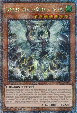 Tempest, Dragon Ruler of Storms (Quarter Century Secret Rare) (RA03-EN011) - Quarter Century Bonanza 1st Edition - Premium Yugioh Single from Konami - Just $11.58! Shop now at Game Crave Tournament Store