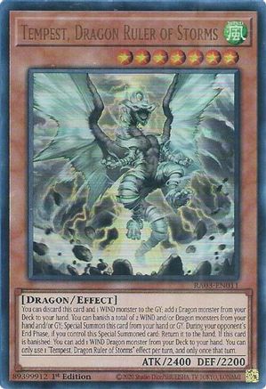 Tempest, Dragon Ruler of Storms (UR) (RA03-EN011) - Quarter Century Bonanza 1st Edition - Premium Yugioh Single from Konami - Just $0.25! Shop now at Game Crave Tournament Store