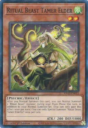 Ritual Beast Tamer Elder (RA03-EN012) - Quarter Century Bonanza 1st Edition - Premium Yugioh Single from Konami - Just $0.25! Shop now at Game Crave Tournament Store