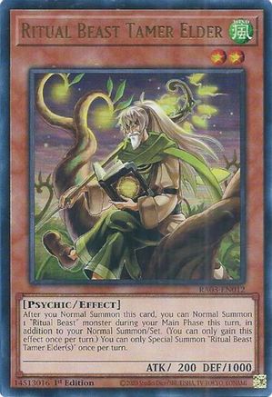Ritual Beast Tamer Elder (UR) (RA03-EN012) - Quarter Century Bonanza 1st Edition - Premium Yugioh Single from Konami - Just $0.25! Shop now at Game Crave Tournament Store