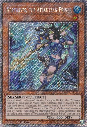 Neptabyss, the Atlantean Prince (Platinum Secret Rare) (RA03-EN013) - Quarter Century Bonanza 1st Edition - Premium Yugioh Single from Konami - Just $1.62! Shop now at Game Crave Tournament Store
