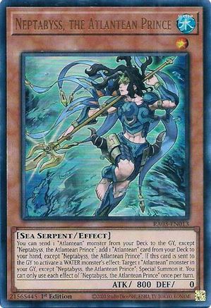Neptabyss, the Atlantean Prince (UR) (RA03-EN013) - Quarter Century Bonanza 1st Edition - Premium Yugioh Single from Konami - Just $0.25! Shop now at Game Crave Tournament Store