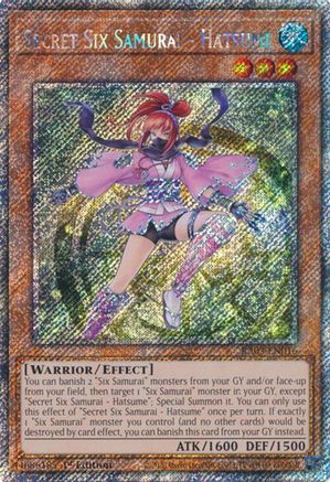 Secret Six Samurai - Hatsume (Platinum Secret Rare) (RA03-EN016) - Quarter Century Bonanza 1st Edition - Premium Yugioh Single from Konami - Just $0.42! Shop now at Game Crave Tournament Store