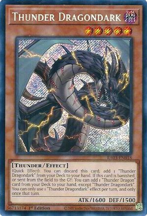 Thunder Dragondark (Secret Rare) (RA03-EN018) - Quarter Century Bonanza 1st Edition - Premium Yugioh Single from Konami - Just $0.25! Shop now at Game Crave Tournament Store