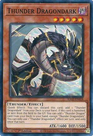 Thunder Dragondark (RA03-EN018) - Quarter Century Bonanza 1st Edition - Premium Yugioh Single from Konami - Just $0.25! Shop now at Game Crave Tournament Store