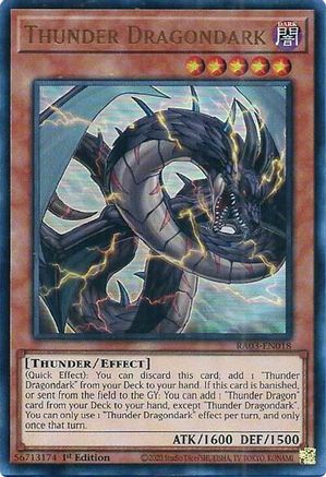 Thunder Dragondark (UR) (RA03-EN018) - Quarter Century Bonanza 1st Edition - Premium Yugioh Single from Konami - Just $0.25! Shop now at Game Crave Tournament Store