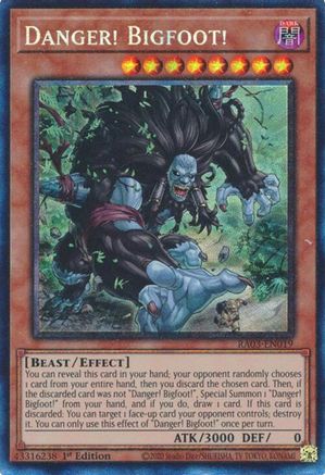 Danger! Bigfoot! (PCR) (RA03-EN019) - Quarter Century Bonanza 1st Edition - Premium Yugioh Single from Konami - Just $0.24! Shop now at Game Crave Tournament Store