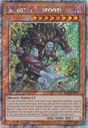 Danger! Bigfoot! (Platinum Secret Rare) (RA03-EN019) - Quarter Century Bonanza 1st Edition - Premium Yugioh Single from Konami - Just $0.40! Shop now at Game Crave Tournament Store