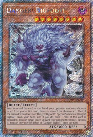 Danger! Bigfoot! (Alternate Art) (Platinum Secret Rare) (RA03-EN019) - Quarter Century Bonanza 1st Edition - Premium Yugioh Single from Konami - Just $0.43! Shop now at Game Crave Tournament Store
