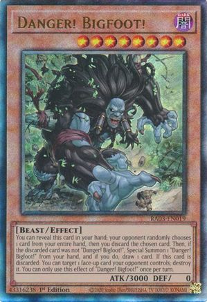 Danger! Bigfoot! (PUR) (RA03-EN019) - Quarter Century Bonanza 1st Edition - Premium Yugioh Single from Konami - Just $0.25! Shop now at Game Crave Tournament Store