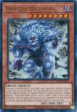 Danger! Bigfoot! (Alternate Art) (UR) (RA03-EN019) - Quarter Century Bonanza 1st Edition - Premium Yugioh Single from Konami - Just $0.25! Shop now at Game Crave Tournament Store