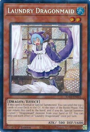Laundry Dragonmaid (Secret Rare) (RA03-EN021) - Quarter Century Bonanza 1st Edition - Premium Yugioh Single from Konami - Just $0.25! Shop now at Game Crave Tournament Store
